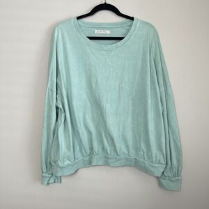 We The Free People 213 Vintage Wash Dolman Long Sleeve T-Shirt Top in Color Mint